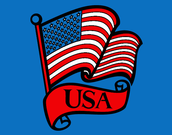 Desenho Bandeira dos Estados Unidos pintado por GabiNigol