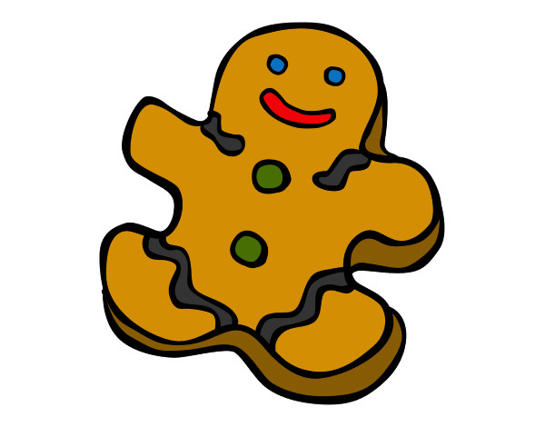 Desenho Boneco do biscoito pintado por AgathaM