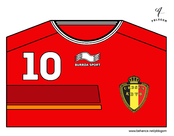 Camisa da copa do mundo de futebol 2014 da Bélgica