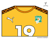 Desenho Camisa da copa do mundo de futebol 2014 da Costa do Marfim pintado por juliarsr