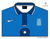 Desenho Camisa da copa do mundo de futebol 2014 da Grécia pintado por juliarsr
