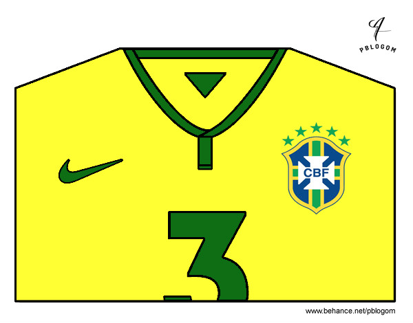 Desenho Camisa da copa do mundo de futebol 2014 do Brasil pintado por juliarsr