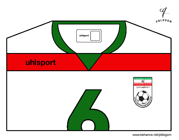 Desenho Camisa da copa do mundo de futebol 2014 do Irão pintado por juliarsr