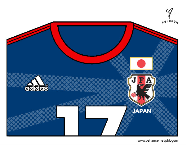 Desenho Camisa da copa do mundo de futebol 2014 do Japão pintado por juliarsr