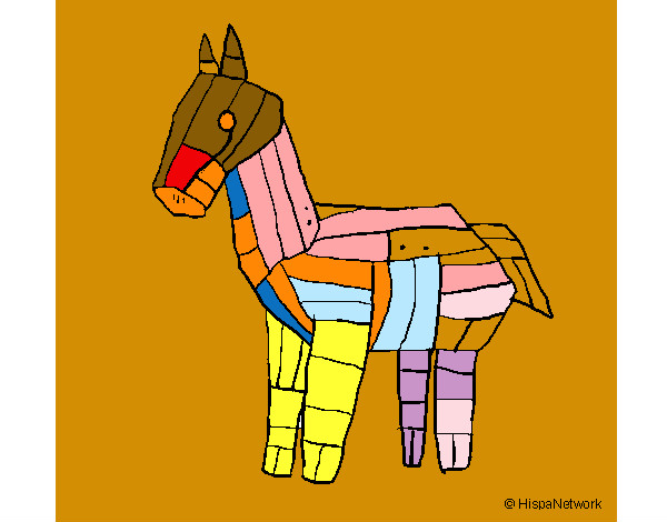 Desenho Cavalo de Tróia pintado por Bia04