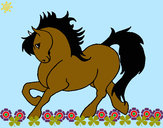 Desenho Cavalo robusto pintado por rejane