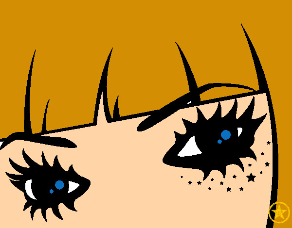 Desenho Emo olhos pintado por scda