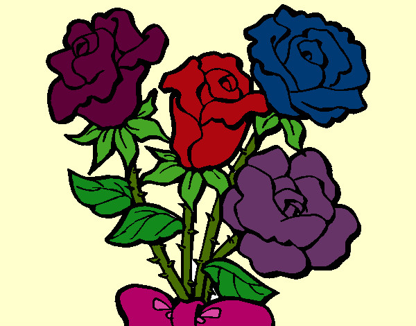Desenho Ramo de rosas pintado por Aaaaaaaahh