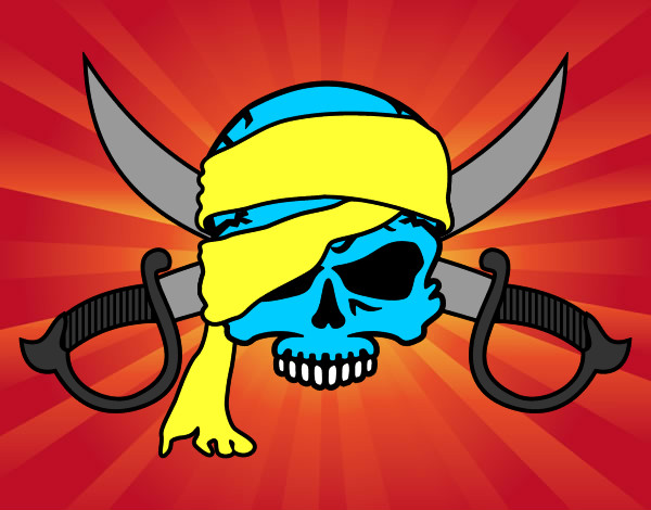 Desenho Símbolo pirata pintado por regianepsl
