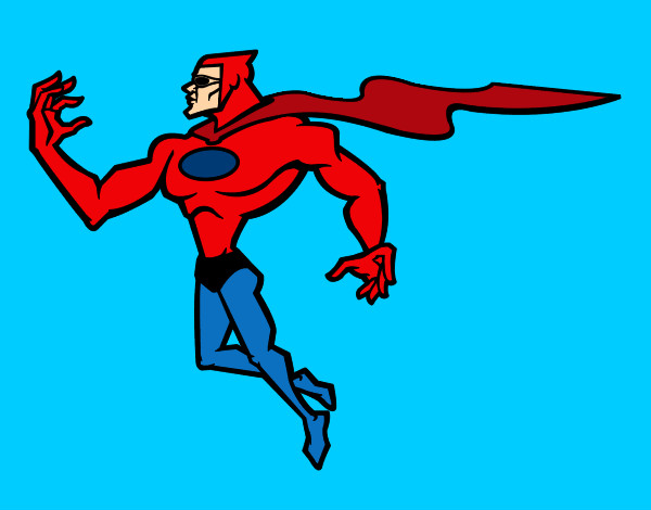 Desenho Super herói poderoso pintado por juliarsr