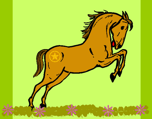 Desenho Cavalo a saltar pintado por melina321v