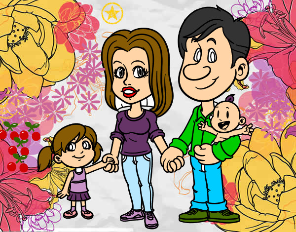 Desenho Família feliz pintado por JuliaBarao