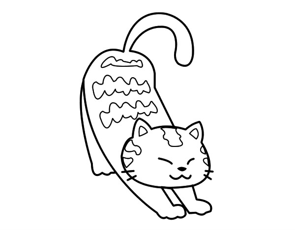 Desenho Gato vadio pintado por luisatrigo