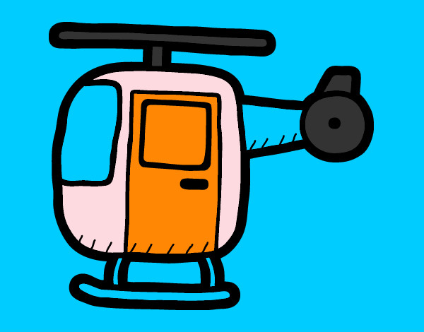 Desenho Helicóptero ligeiro pintado por Bia04