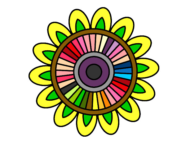 Desenho Mandala solar pintado por MHELENA