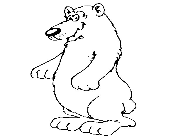 Desenho Urso pintado por luisatrigo