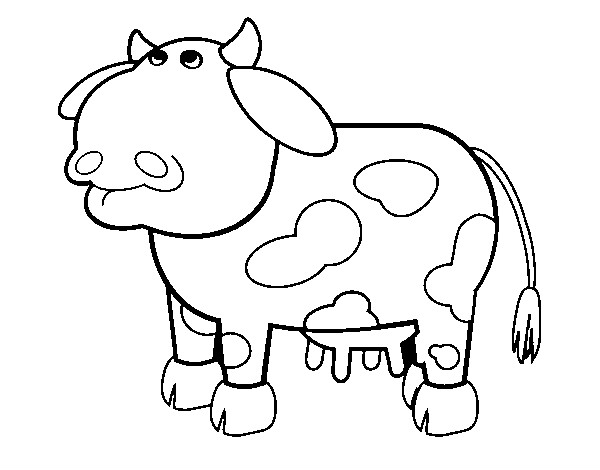 Desenho Vaca pensativa pintado por luisatrigo