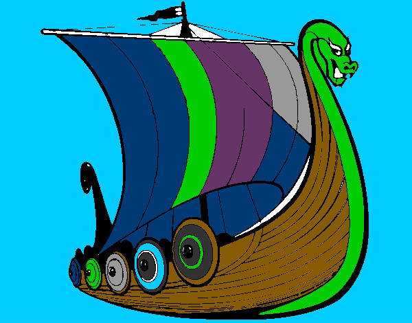 Desenho Barco viking pintado por hygor100