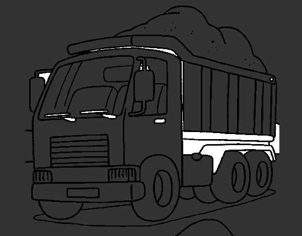 Desenho Camião de carga pintado por Ana26