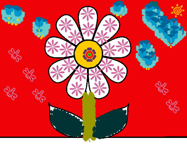 Desenho Flor de primavera pintado por Kaaren