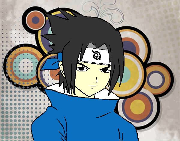Desenho Sasuke furioso pintado por lucasu