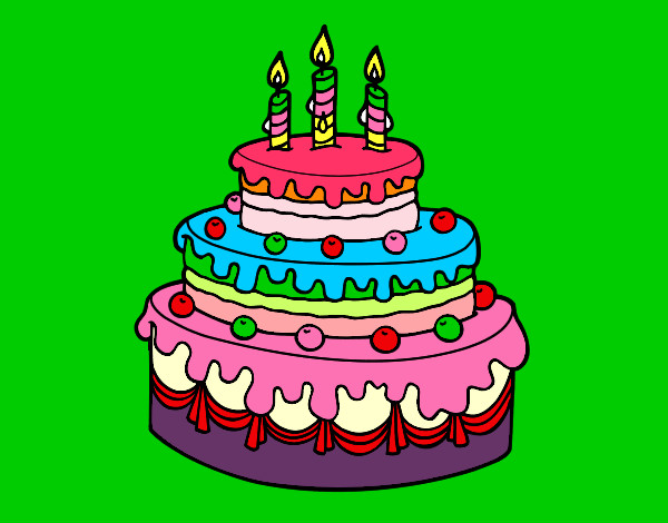 Desenho Torta de Aniversário pintado por lucian