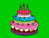 Desenho Torta de Aniversário pintado por lucian