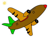 Desenho Avião a voar pintado por emanuel4