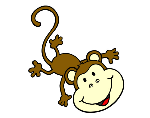 Desenho de Macaco encantador pintado e colorido por Glni o dia 15 de Julho  do 2014