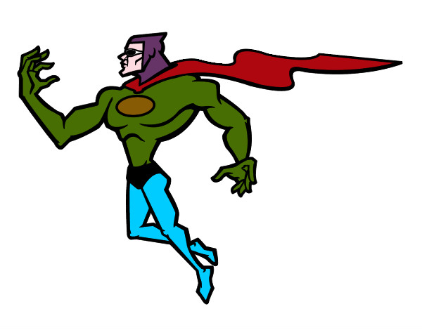 Desenho Super herói poderoso pintado por joaoarthur