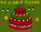 Desenho Torta de Aniversário pintado por Elis_2008