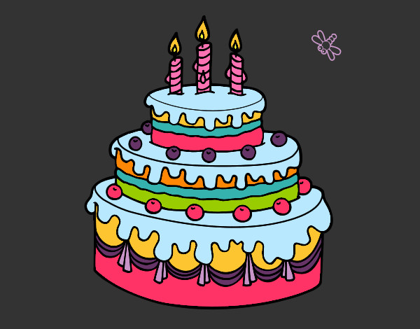 Desenho Torta de Aniversário pintado por FabianaCid