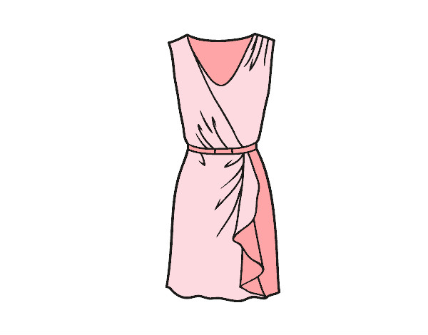 Desenho Vestido simples pintado por yasmim0505