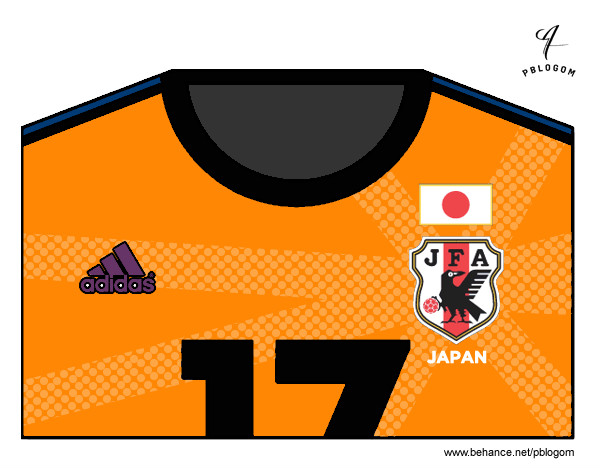 Desenho Camisa da copa do mundo de futebol 2014 do Japão pintado por EduardoT