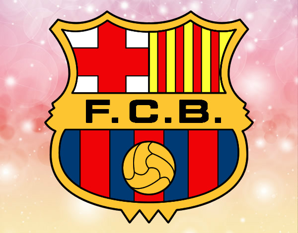 Desenho Emblema do F.C. Barcelona pintado por Bruna_11