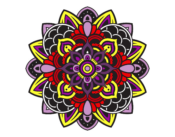 Desenho Mandala decorativa pintado por Ginoma