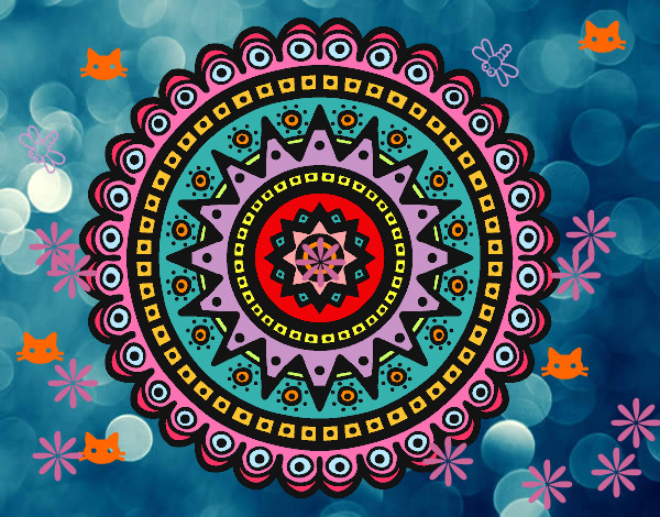 Desenho Mandala étnica pintado por inesmateus