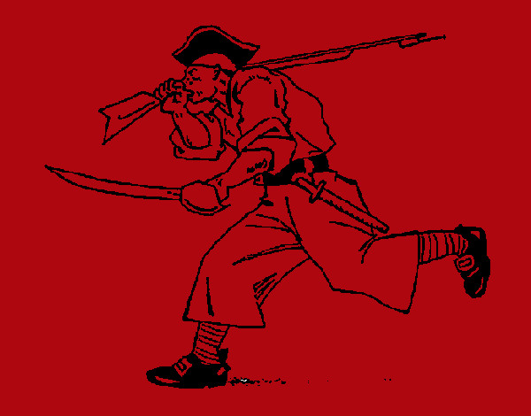 Desenho Pirata com espadas pintado por EduardoT