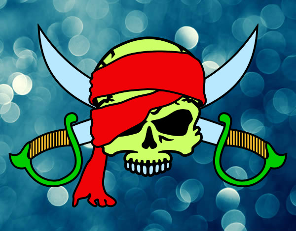 Desenho Símbolo pirata pintado por EduardoT