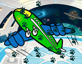 Desenho Aeroplano rápido pintado por BRENOVINI