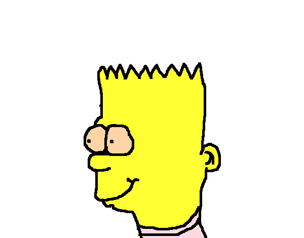 Desenho Bart pintado por Migalhas