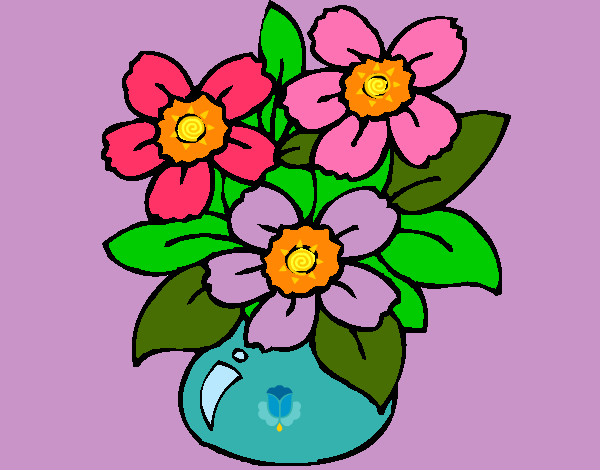 Desenho Jarro de flores pintado por mariav
