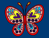 Desenho Mandala borboleta pintado por Msantos