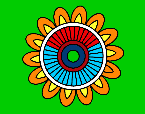Desenho Mandala solar pintado por ryankleinf