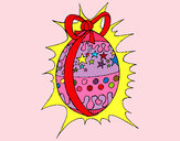 Desenho Ovo de Páscoa brilhante pintado por mariav
