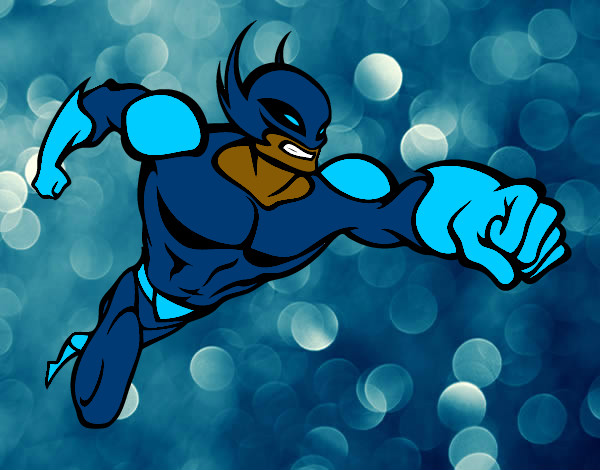 Desenho Super-herói sem uma capa pintado por Vector