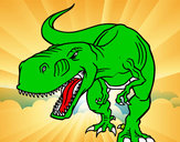 Desenho Tiranossaurus Rex aborrecido pintado por MariGabi