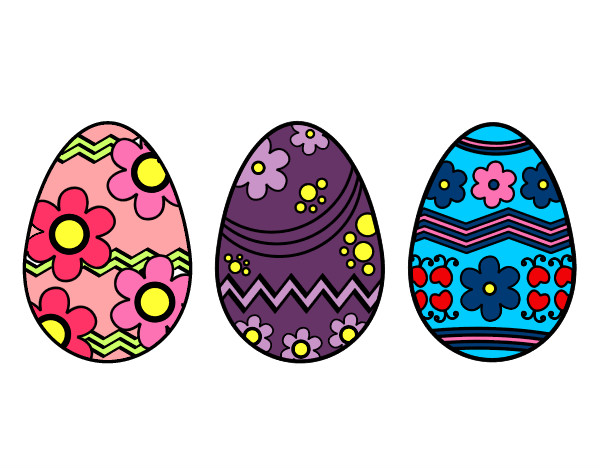 Desenho Três ovos de Páscoa pintado por mariav