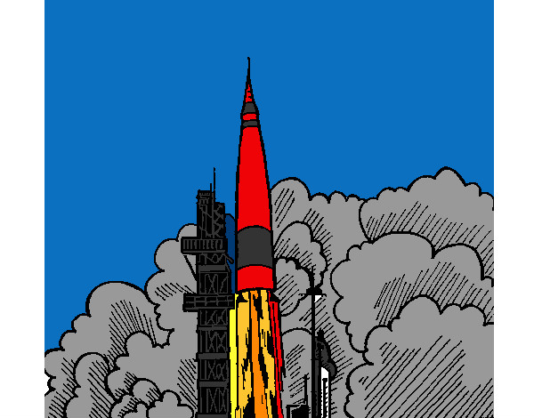 Desenho Lançamento foguete pintado por rafa99