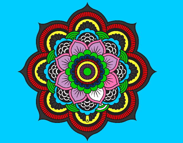 Desenho Mandala flor oriental pintado por liviac